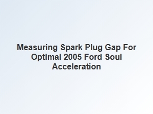 Achieving Peak Acceleration Through Spark Plug Gap